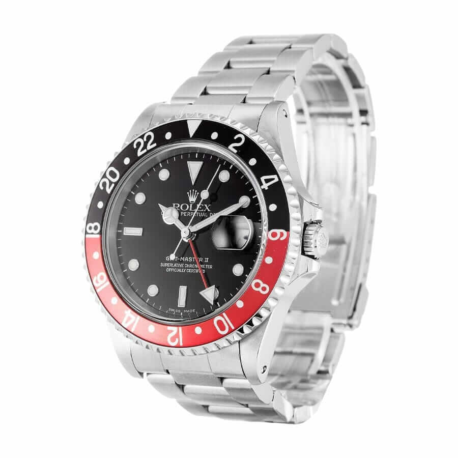 Rolex GMT-Master II Red & Black Bezel Black Dial Coke 16710 Oyster Replica - Image 2